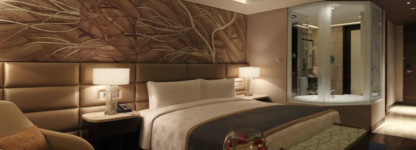 The Leela Ambience Convention Hotel Delhi Νέο Δελχί Εξωτερικό φωτογραφία A bedroom at the hotel